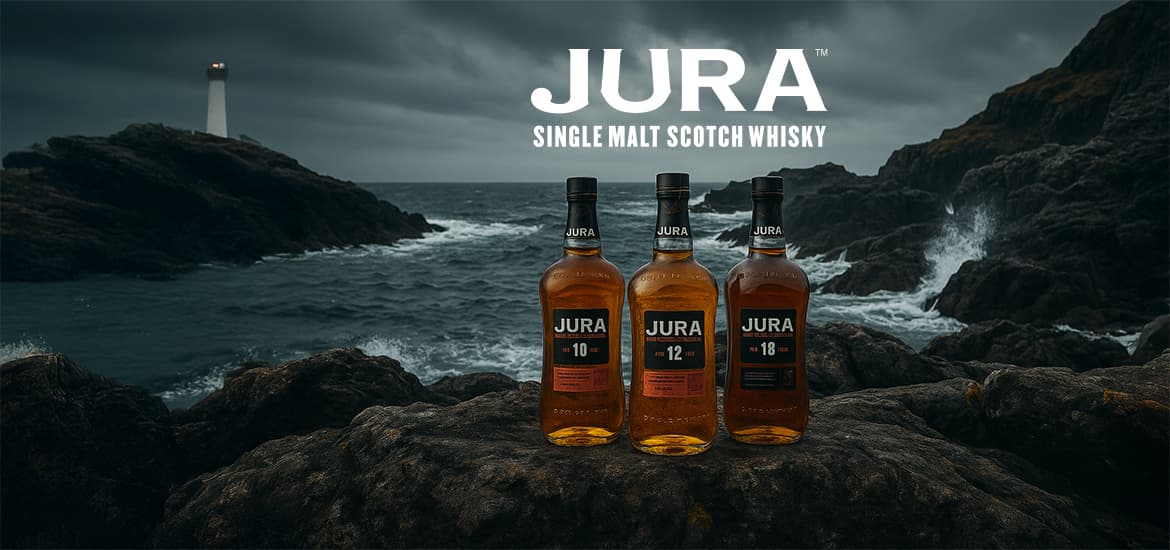 Drei Charaktere. Eine Insel. Echter Geschmack. Jetzt Jura Scotch Whisky entdecken
