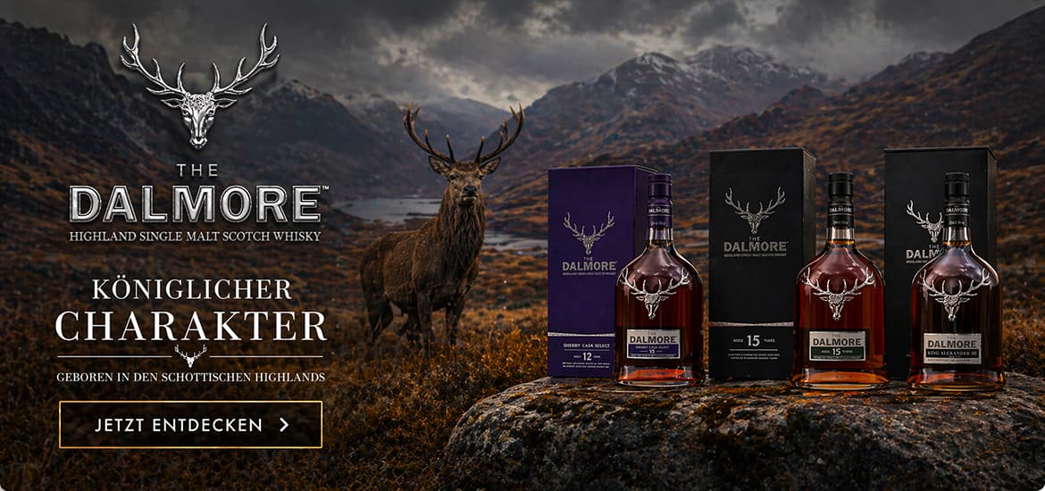 he Dalmore Highland Single Malt Scotch Whisky in den schottischen Highlands mit Royal Stag Hirsch und Premium Whiskys (12 Jahre, 15 Jahre, King Alexander III) – edler Scotch Whisky online entdecken und kaufen.