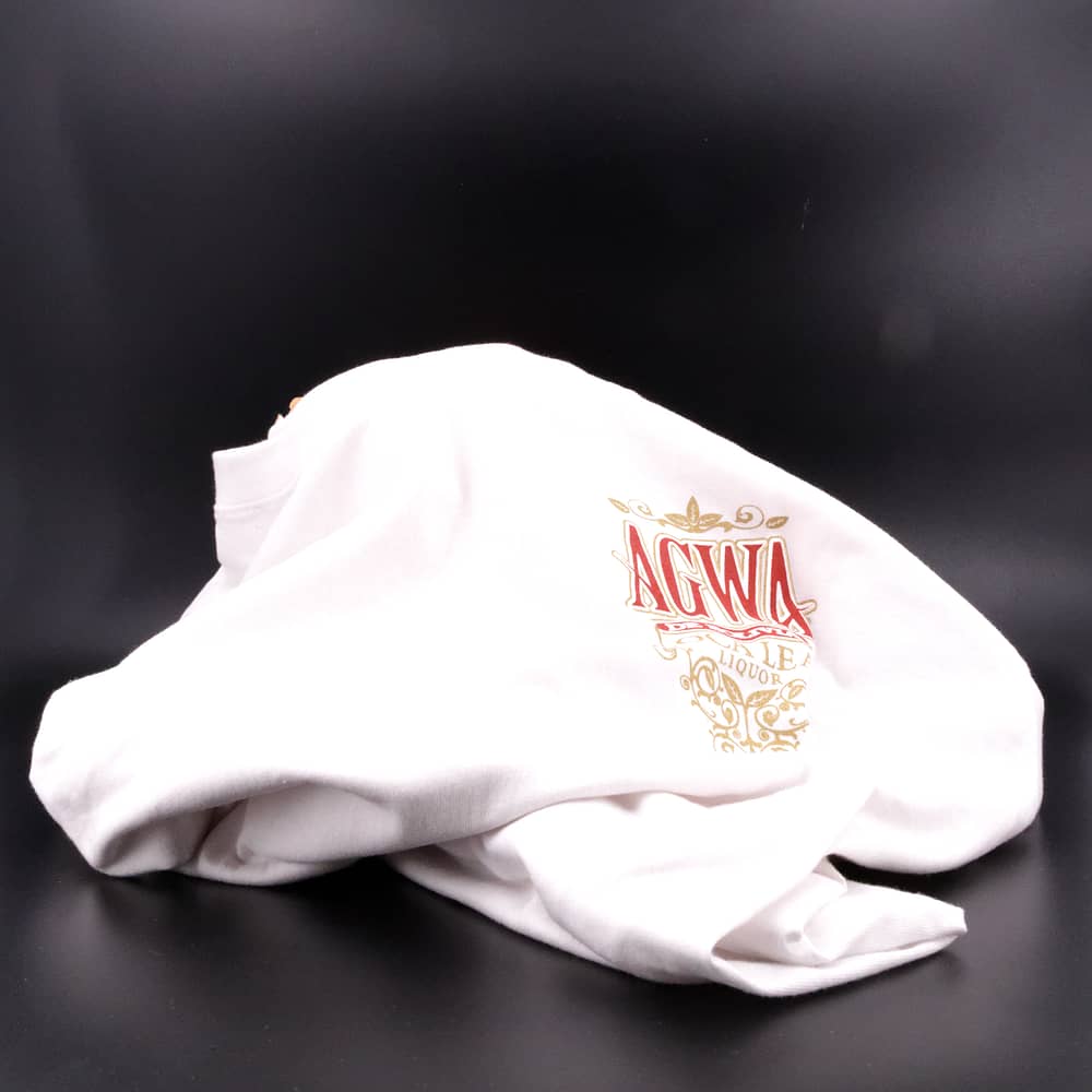 AGWA T-Shirt Farbe weiß mit rot goldenem Aufdruck, Größe L 100% Baumwolle 1 Stück Produktbild