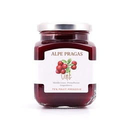 Alpe Pragas Fruchtaufstrich Vitis (Preisselbeere) mit 75% Fruchtanteil Produktbild
