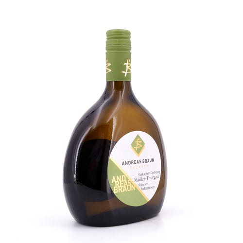 Andreas Braun Volkacher Kirchberg Müller-Thurgau Kabinett Jahrgang 2022 / 2023 halbtrocken 0,750 Liter/ 11.0% vol Produktbild