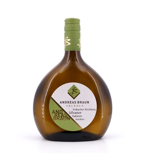 Andreas Braun Volkacher Kirchberg Silvaner Kabinett Jahrgang 2023 trocken 0,750 Liter/ 11.5% vol Produktbild