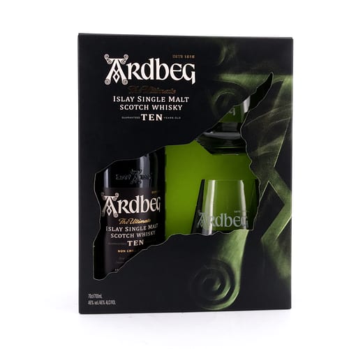 Ardbeg TEN 10 Jahre Geschenkset inkl. 2 Ardbeg-Gläsern 0,70 Liter/ 46.0% vol Produktbild