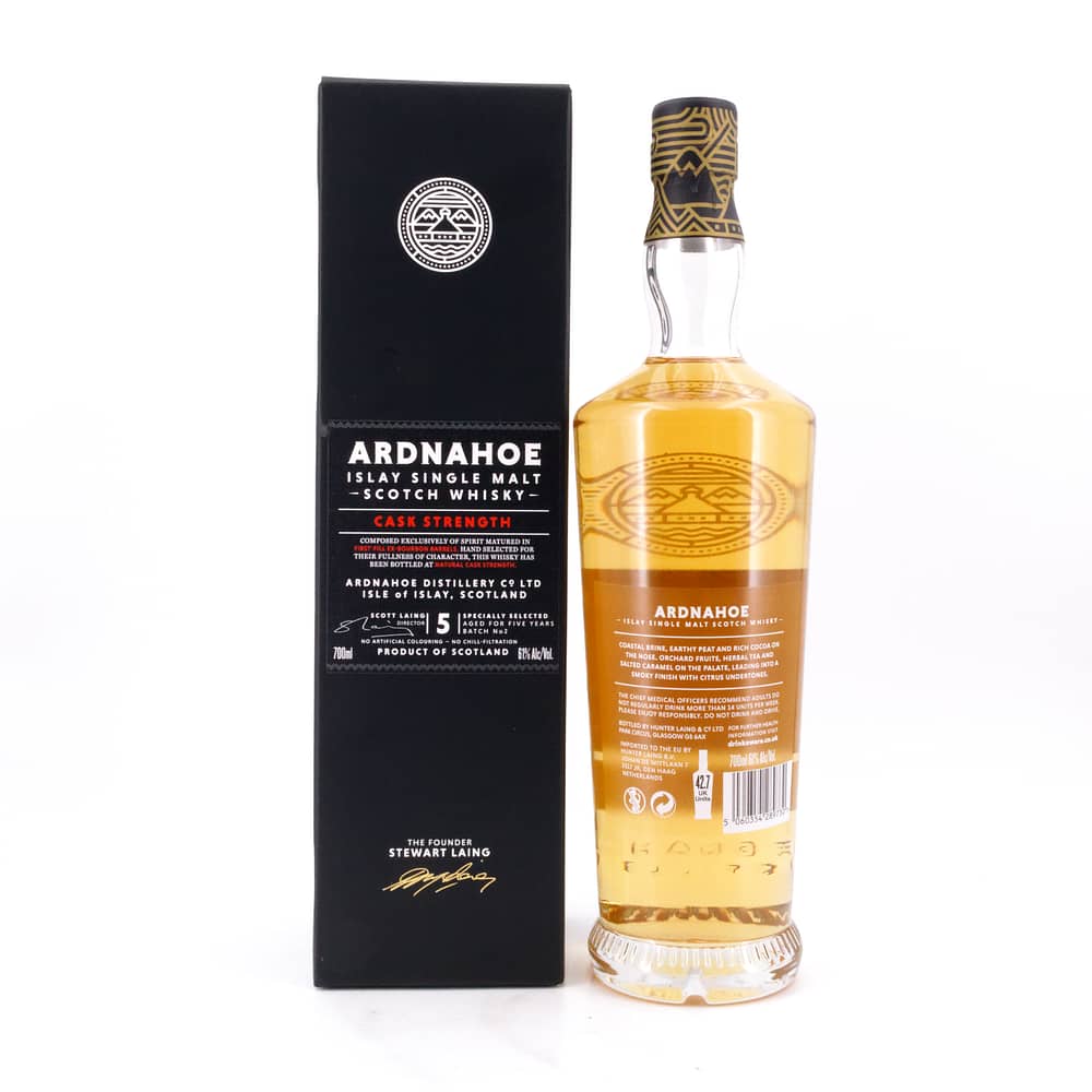 Ardnahoe Cask Strength Batch No. 2 2026 Matured in 1st Fill Ex Bourbon Barrels for 5 Years 0,70 Liter/ 61.0% vol Produktbild