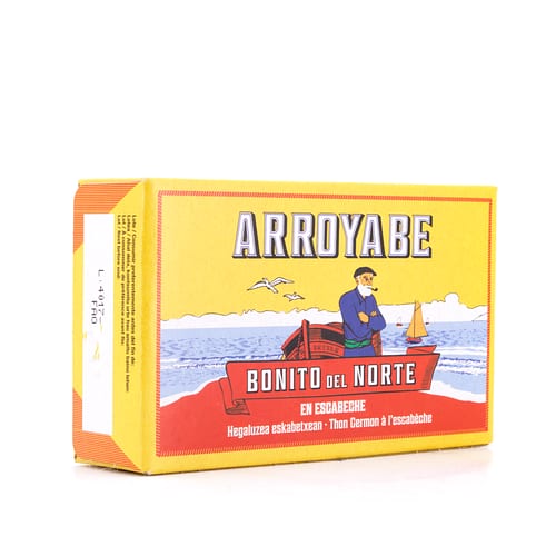 Arroyabe Bonito del Norte in Escabèche Sauce 111g Dose 73 Gramm Abtropfgewicht Produktbild