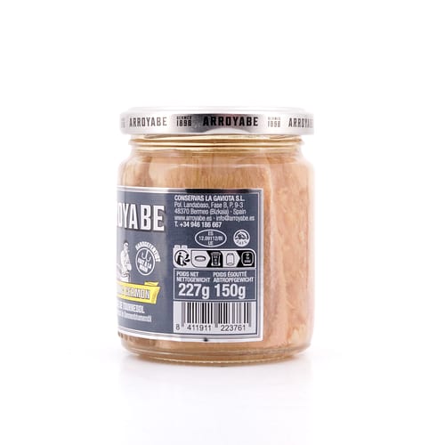 Arroyabe Bonito del Norte in Sonnenblumenöl 227g Glas 150 Gramm Abtropfgewicht Produktbild