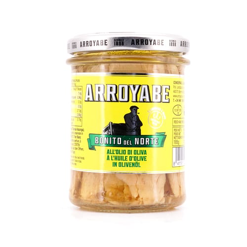 Arroyabe Weißer Thunfisch in Olivenöl Thunfisch- Filets in Olivenöl 185g 125 Gramm Abtropfgewicht Produktbild