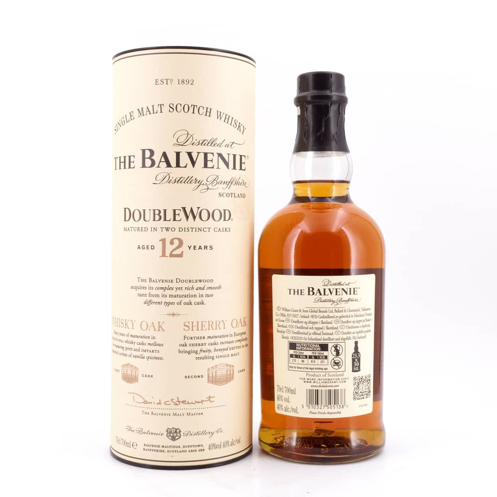 Balvenie 12 Jahre Double Wood Sherry Oak finish 0,70 Liter/ 40.0% vol Produktbild
