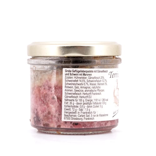 Beauharnais-CARLANT Gänseterrine mit Maronen 90 Gramm Produktbild