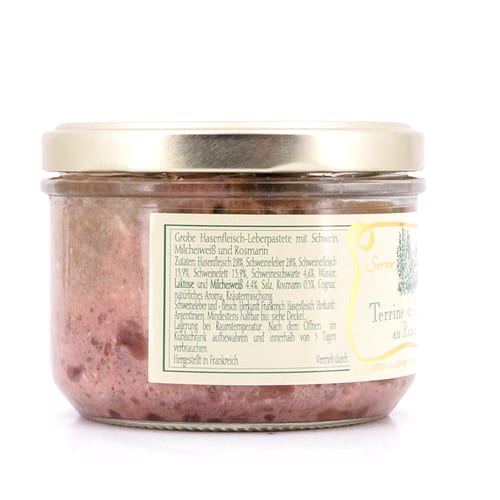 Beauharnais-CARLANT Terrine de Lièvre au Romarin Hasenterrine mit Rosmarin 180 Gramm/ 0.5% vol Produktbild