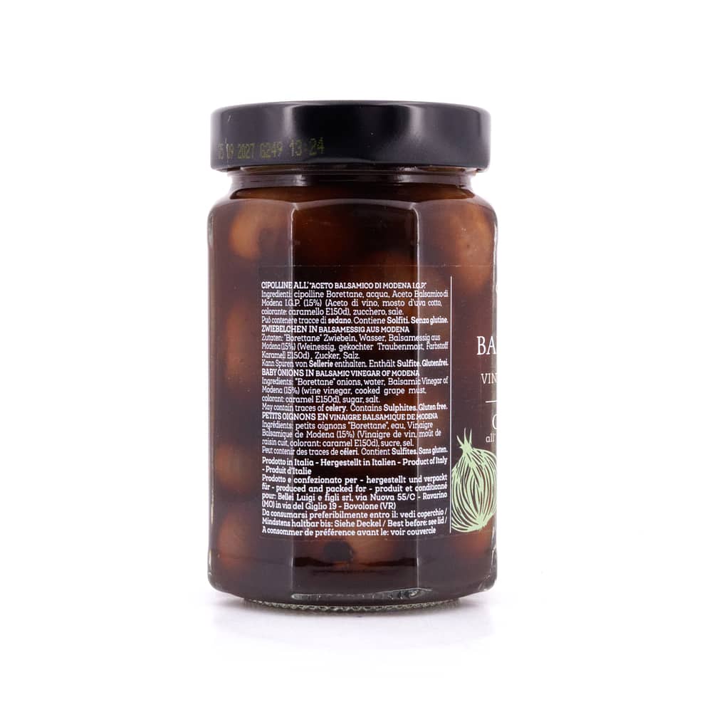 Bellei Cipolline all 'Aceto Balsamico di Modena I.G.P.' Zwiebelchen in Balsamessig aus Modena 160 Gramm Abtropfgewicht Produktbild