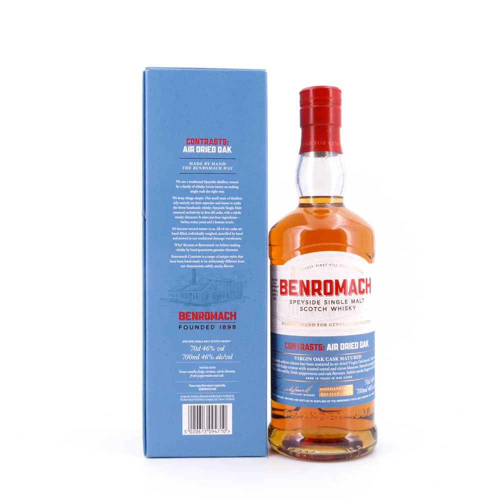 Benromach Contrasts: Air Dried Oak 10 Jahre 0,70 Liter/ 46.0% vol Produktbild