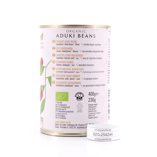 Biona Organic Aduki Beans Aduki-Bohnen in Wasser 230 Gramm Abtropfgewicht Produktbild