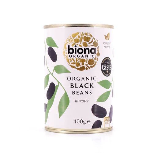 Biona Organic Black Beans Schwarze Bohnen 240 Gramm Abtropfgewicht Produktbild