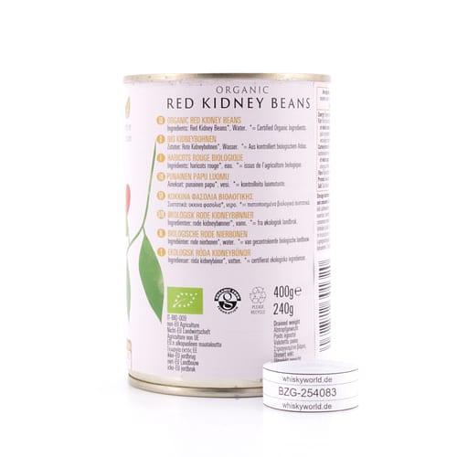 Biona Organic Red Kidney Beans Rote Kidneybohnen 240 Gramm Abtropfgewicht Produktbild
