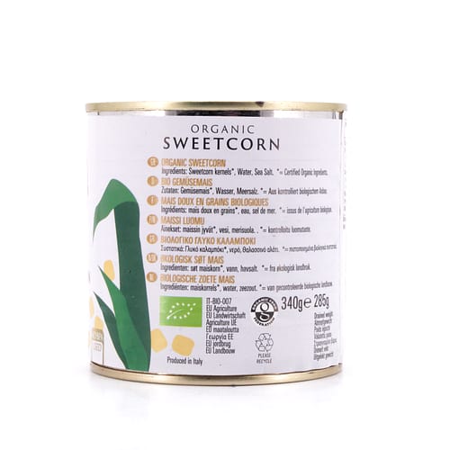 Biona Organic Sweetcorn Zuckermais – von Natur aus süß, erntefrisch verpackt 285 Gramm Abtropfgewicht Produktbild