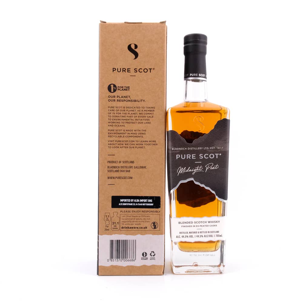 Bladnoch Pure Scot Midnight Peat 0,70 Liter/ 44.5% vol Produktbild