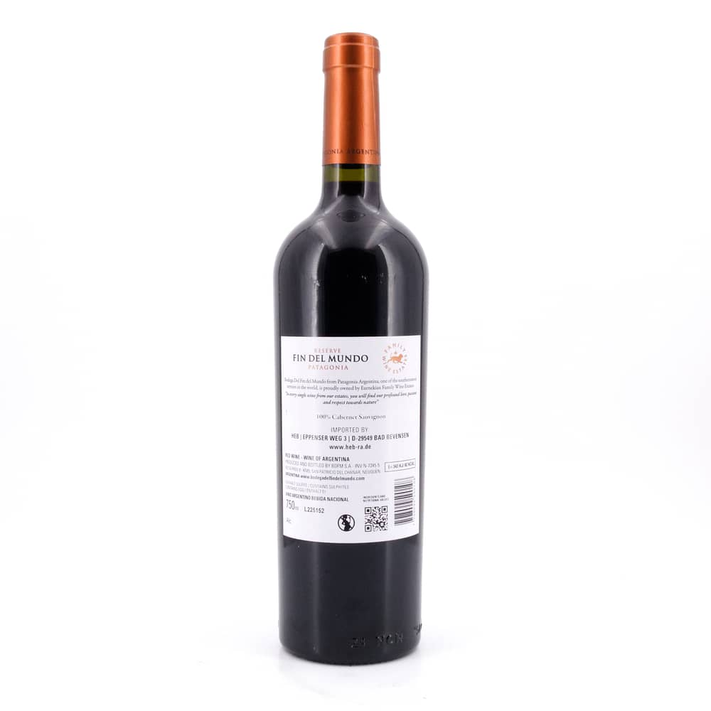 Bodega del Fin del Mundo Reserve Cabernet Sauvignon Jahrgang 2024 0,750 Liter/ 14.0% vol Produktbild