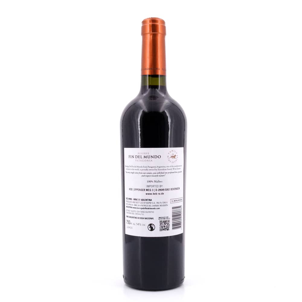 Bodega del Fin del Mundo Reserve Malbec Jahrgang 2024 0,750 Liter/ 13.5% vol Produktbild