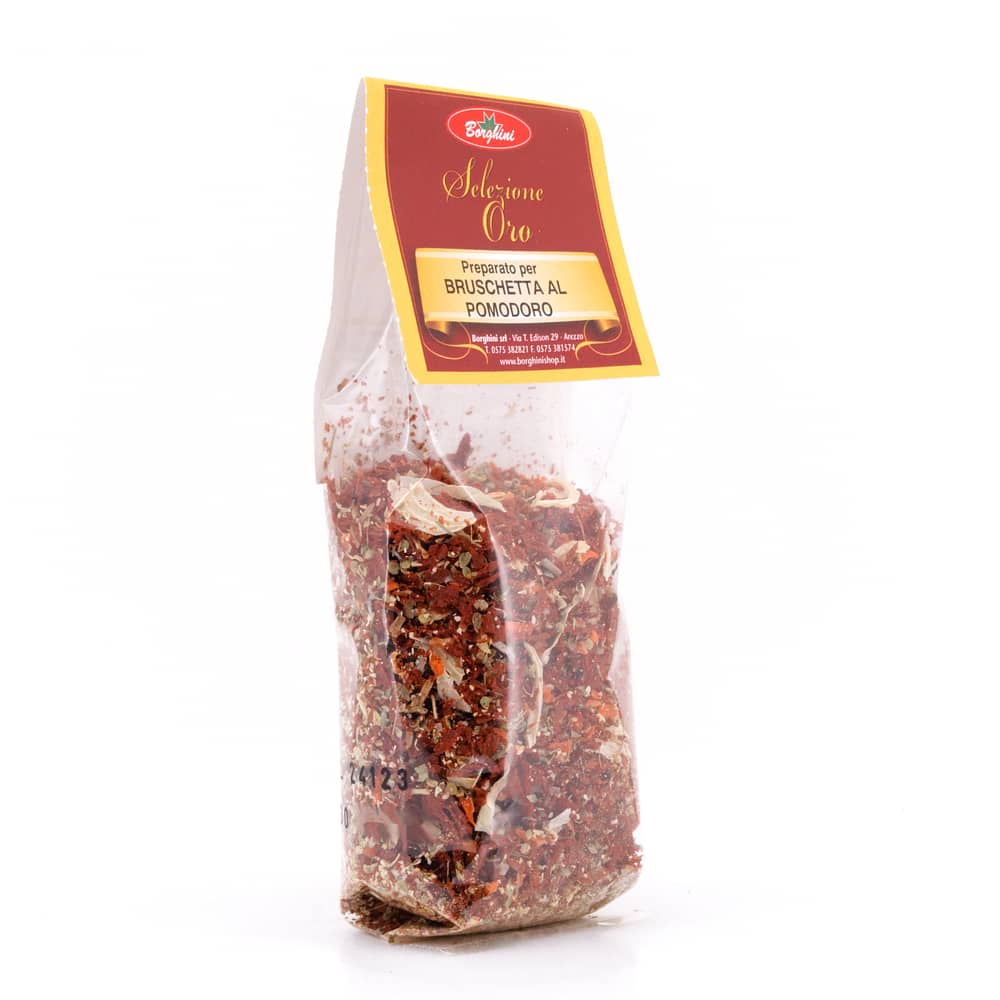 Borghini Pomodori Secchi Italiani Zubereitung für Bruschetta mit Tomaten 80 Gramm Produktbild