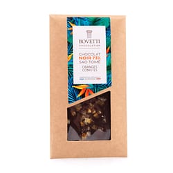 BOVETTI Chocolat Sao Tomé 73% Oranges Confites Zartbitterschokolade mit kandierten Orangen Produktbild