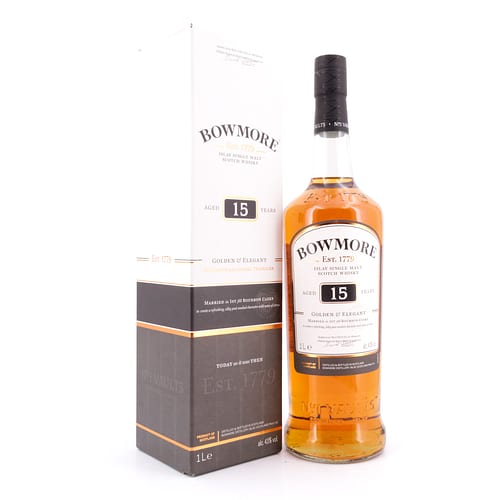 Bowmore 15 Jahre Golden & Elegant Literflasche 1 Liter/ 43.0% vol Produktbild