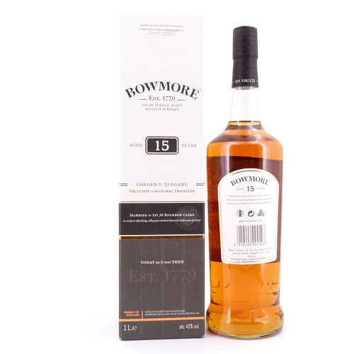 Bowmore 15 Jahre Golden & Elegant Literflasche 1 Liter/ 43.0% vol Produktbild