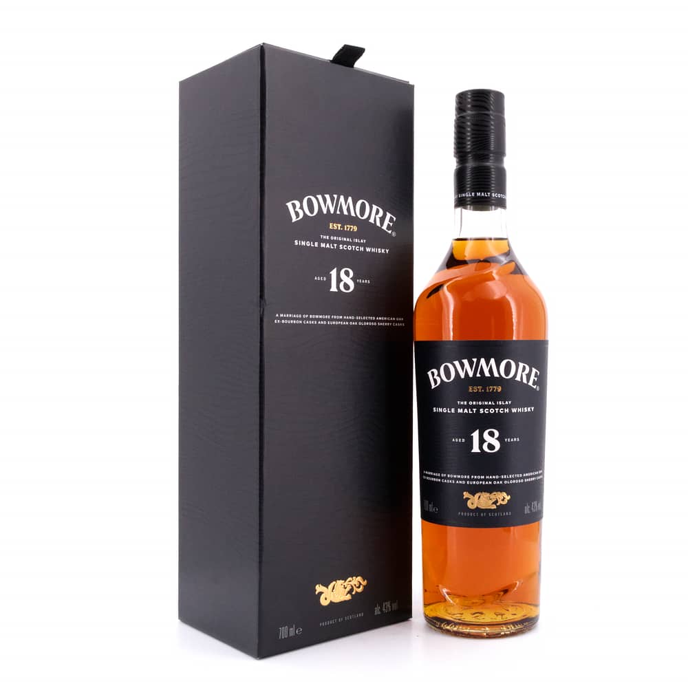 Bowmore 18 Jahre Ex-Bourbon Casks And European Oak Oloroso Sherry Casks 0,70 Liter/ 43.0% vol Produktbild