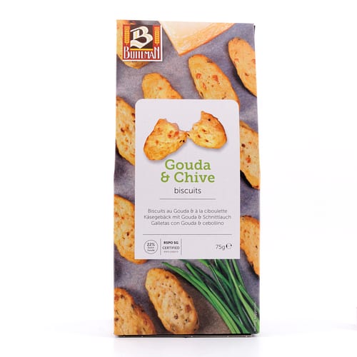 Buiteman Gouda & chive Käsegebäck mit Schnittlauch 75 Gramm Produktbild