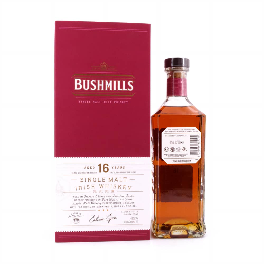 Bushmills 16 Jahre Single Malt Three Woods 0,70 Liter/ 40.0% vol Produktbild