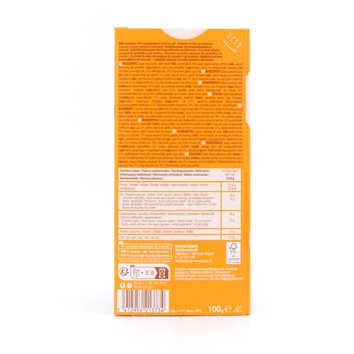 Cachet Milk Chocolate Caramel & Sea Salt Vollmilchschokolade mit Karamellstücke und Meersalz 100 Gramm Produktbild