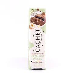 Cachet Milk Chocolate Hazelnut Pieces Riegel Vollmilchschokolade mit Haselnussstücke Produktbild