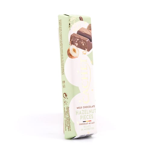 Cachet Milk Chocolate Hazelnut Pieces Riegel Vollmilchschokolade mit Haselnussstücke 50 Gramm Produktbild