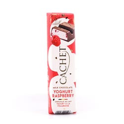 Cachet Milk Chocolate Yoghurt Raspberry Riegel Vollmilchschokolade gefüllt mit Yoghurt und Himbeere Produktbild
