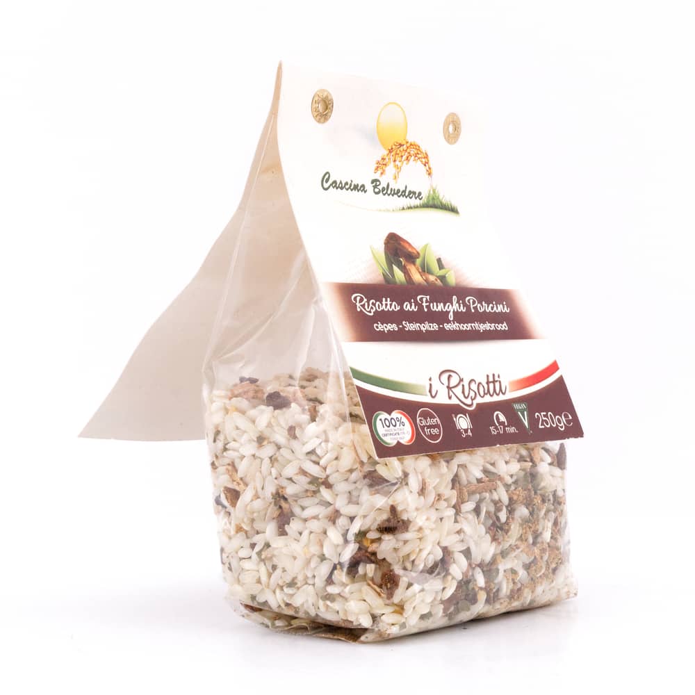 Cascina Belvedere Risotto mit Steinpilzen 250 Gramm Produktbild