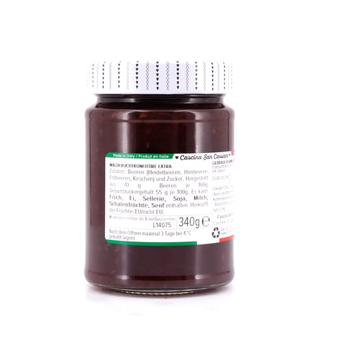 Cascina San Cassiano Confettura Frutti Di Bosco Waldbeeren Konfitüre 340 Gramm Produktbild