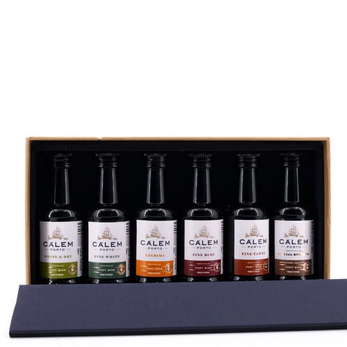Cálem Minaturenset aus Tawny; White Port; Ruby Port; White & Dry; Lagrima & Special Reserve - 6 Stück je 0,05l als Geschenkset 0,30 Liter/ 19.5% vol Produktbild