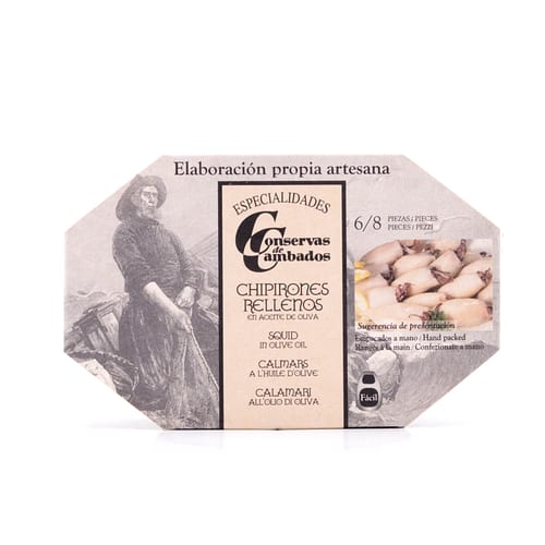 Conservas De Cambados Tintenfisch in Olivenöl 111g 72 Gramm Abtropfgewicht Produktbild