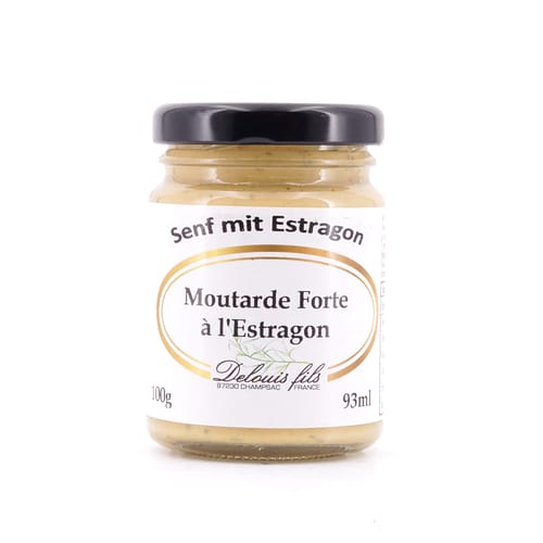 Delouis Fils Moutarde Forte à L´Estragon Senf mit Estragon 100 Gramm Produktbild