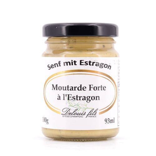 Delouis Fils Moutarde Forte à L´Estragon Senf mit Estragon 100 Gramm Produktbild