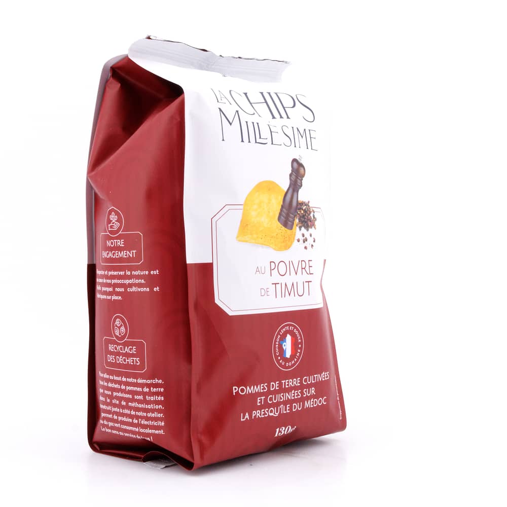 Domaine de la Croustille La Chips Millésime au Poivre de Timut Kartoffelchips mit Timut-Pfeffer-Geschmack 130 Gramm Produktbild