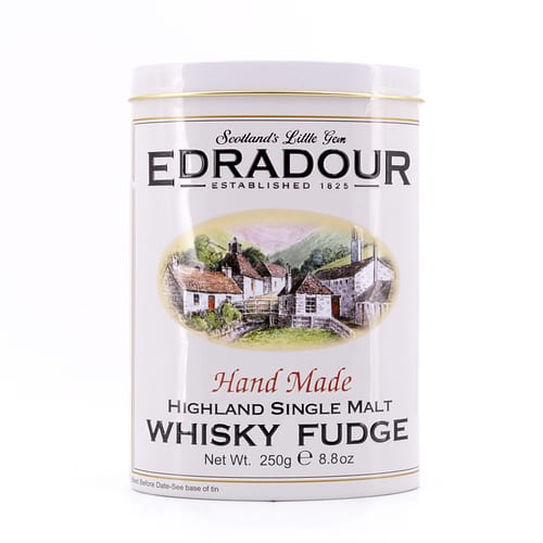 Edradour Whisky Fudge 25 Stück mit Edradour Whisky in Blechdose 250 Gramm/ 1.0% vol Produktbild