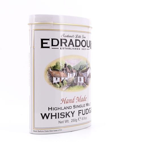 Edradour Whisky Fudge 25 Stück mit Edradour Whisky in Blechdose 250 Gramm/ 1.0% vol Produktbild