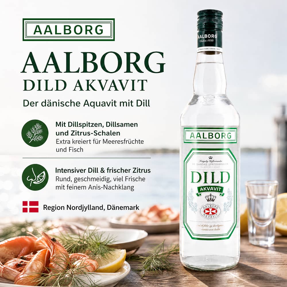 Aalborg Dild Akvavit 0,70 Liter/ 38.0% vol Produktbild
