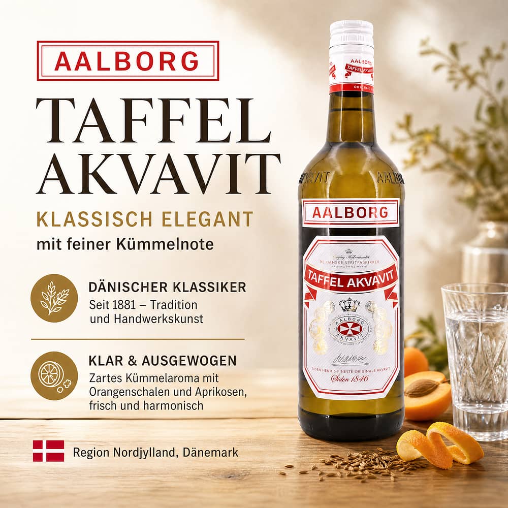 Aalborg Tafel Akvavit 0,70 Liter/ 45.0% vol Produktbild