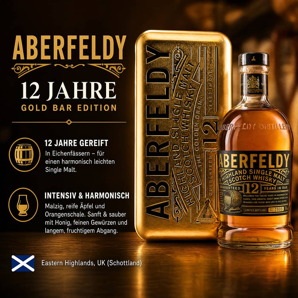 Aberfeldy 12 Jahre Gold Bar Edition 0,70 Liter/ 40.0% vol Produktbild