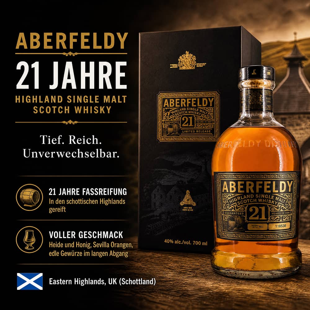 Aberfeldy 21 Jahre 0,70 Liter/ 40.0% vol Produktbild