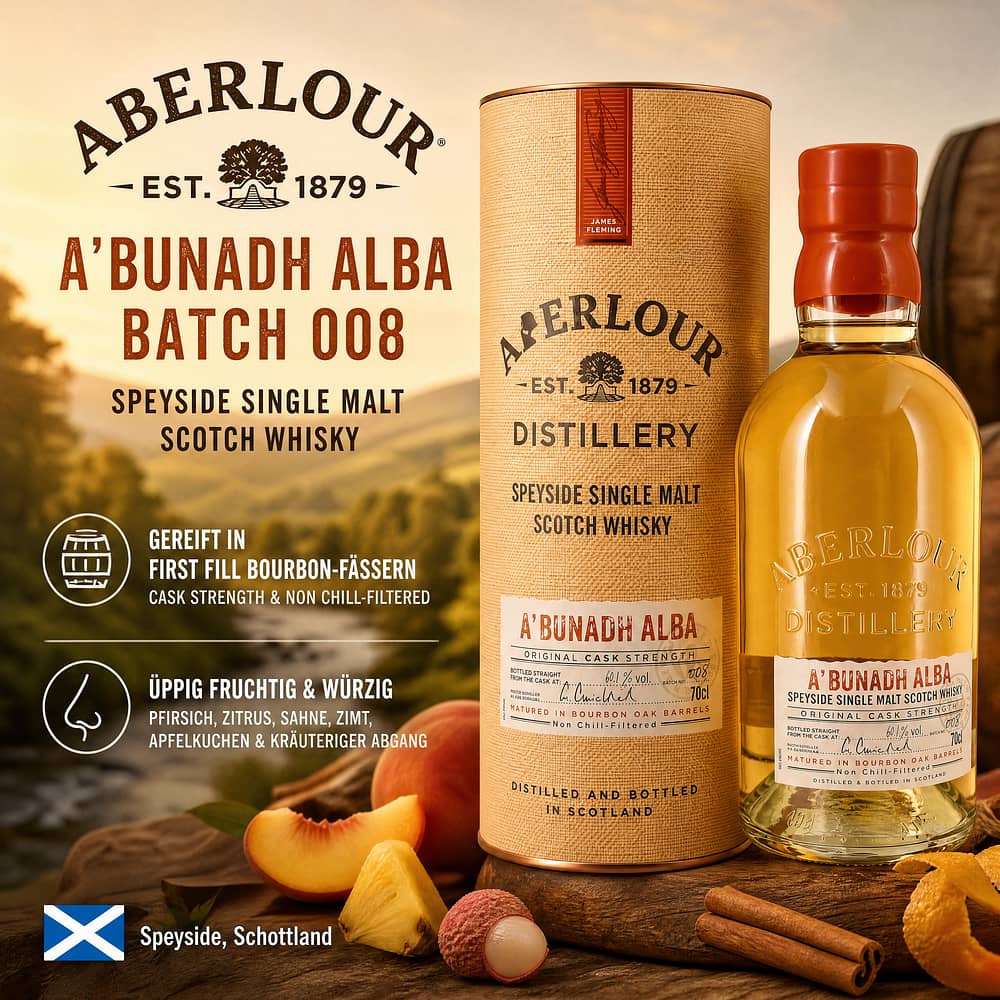 Aberlour a´bunadh Alba Batch 008 0,70 Liter/ 60.1% vol Produktbild
