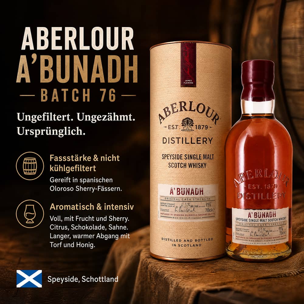 Aberlour a´bunadh Batch 76 0,70 Liter/ 61.3% vol Produktbild