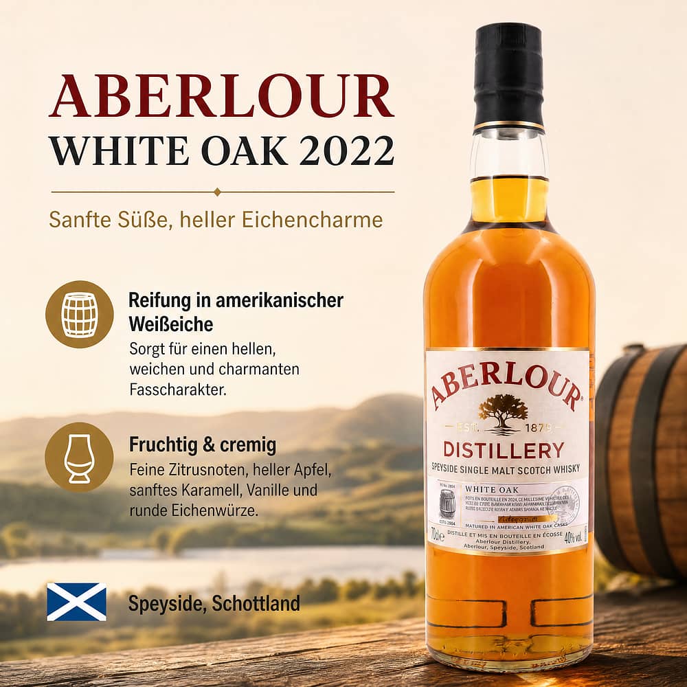 Aberlour White Oak 2022 0,70 Liter/ 40.0% vol Produktbild